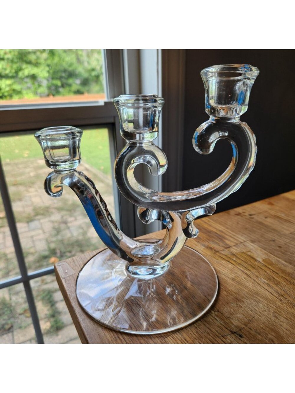 Fostoria Century Trindle Candlestick! A Beautiful Crystal Candleholder! Triple L